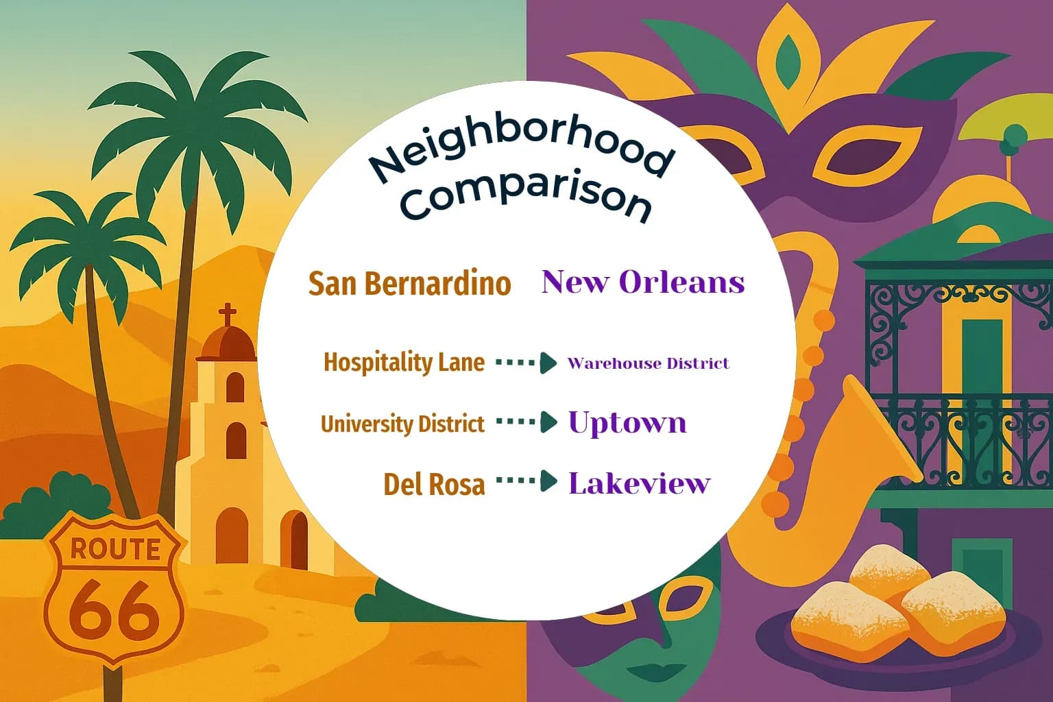 San Bernardino vs New Orleans Neighborhood Comparison