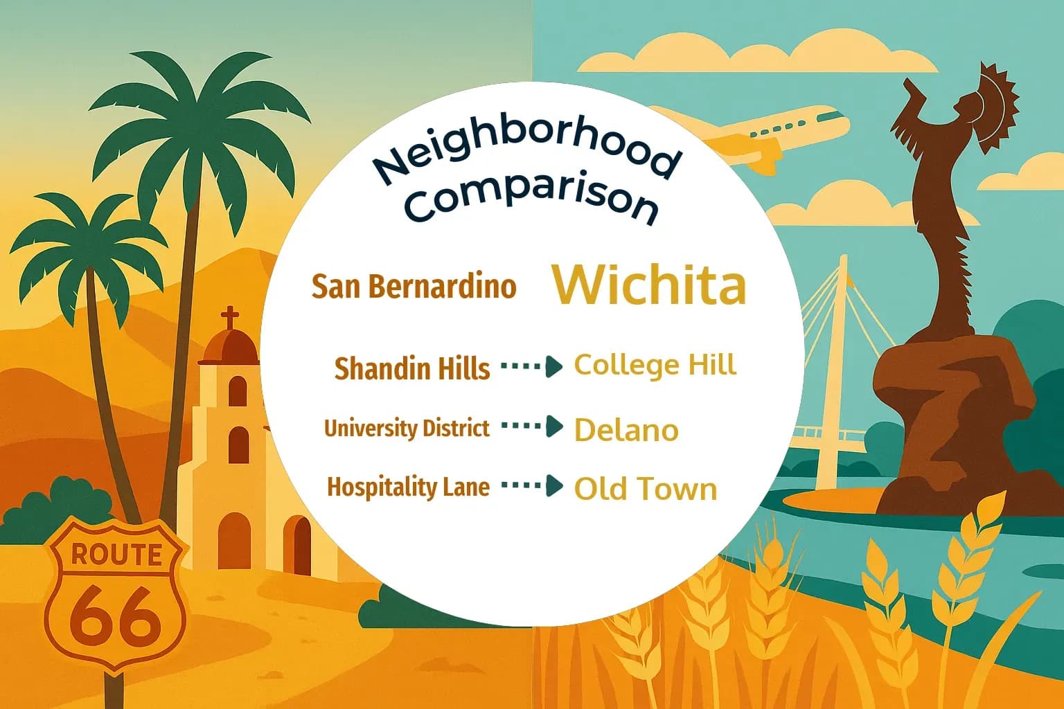 San Bernardino vs Wichita Neighborhood Comparison