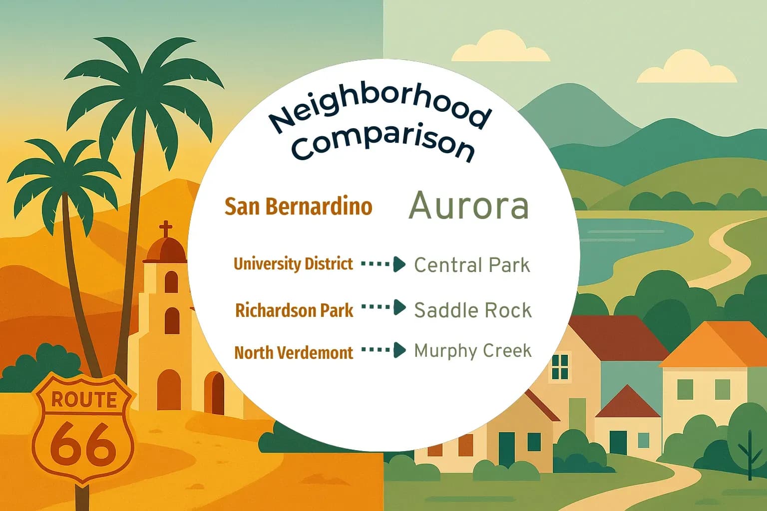 San Bernardino vs Aurora Neighborhood Comparison