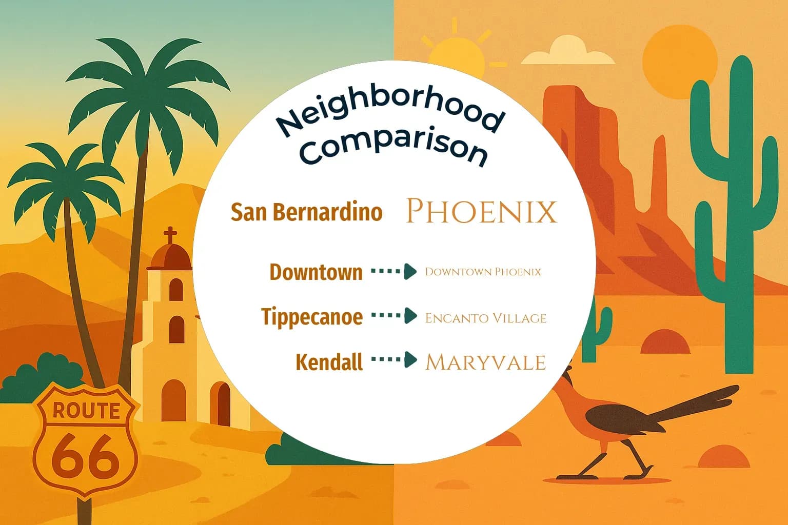 San Bernardino vs Phoenix Neighborhood Comparison