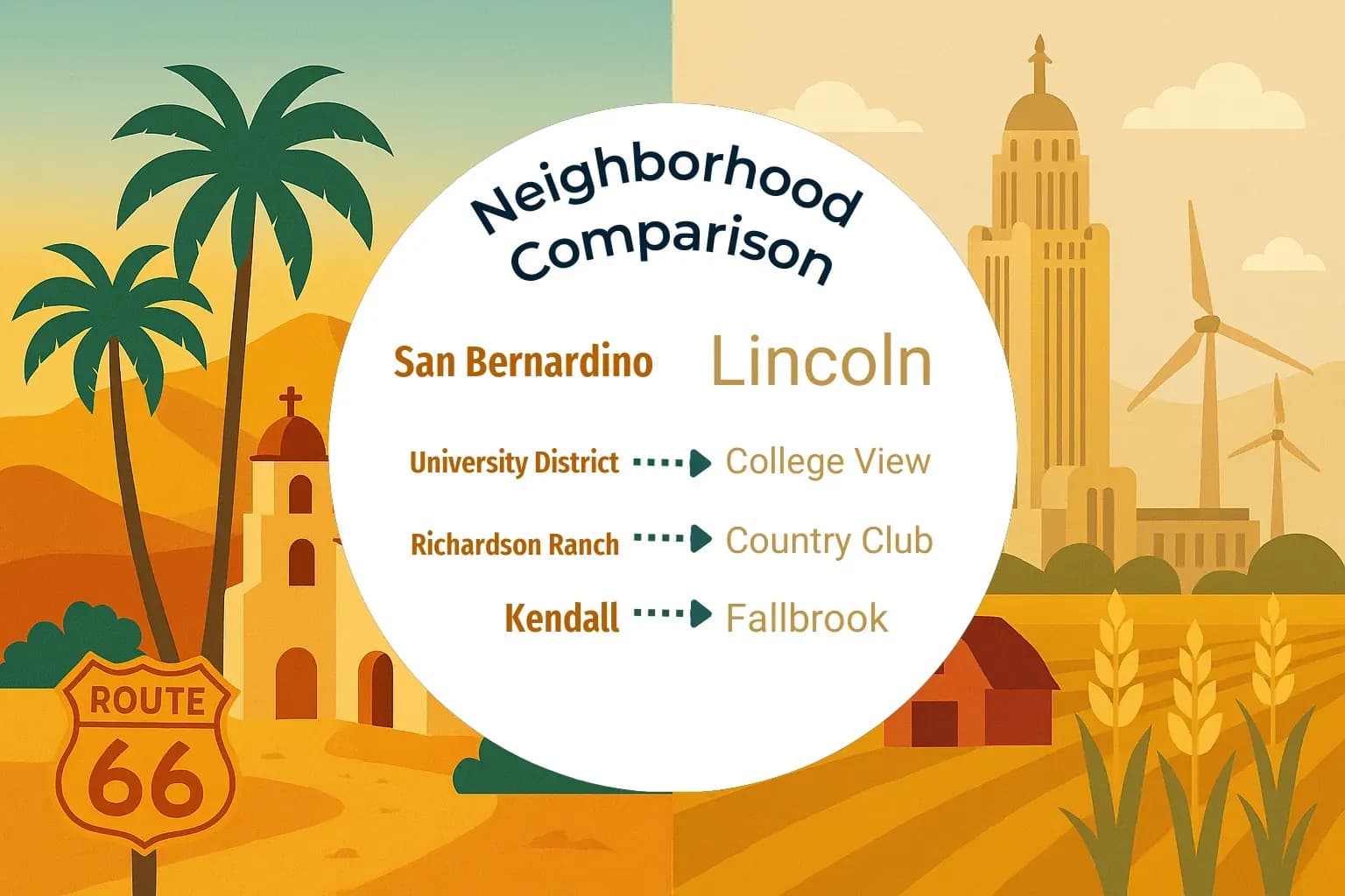 San Bernardino vs Lincoln Neighborhood Comparison