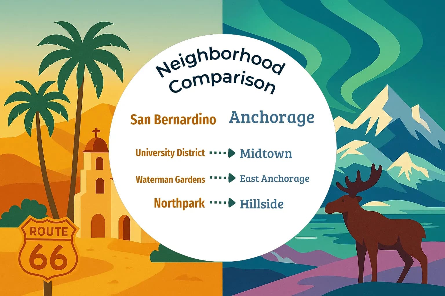 San Bernardino vs Anchorage Neighborhood Comparison