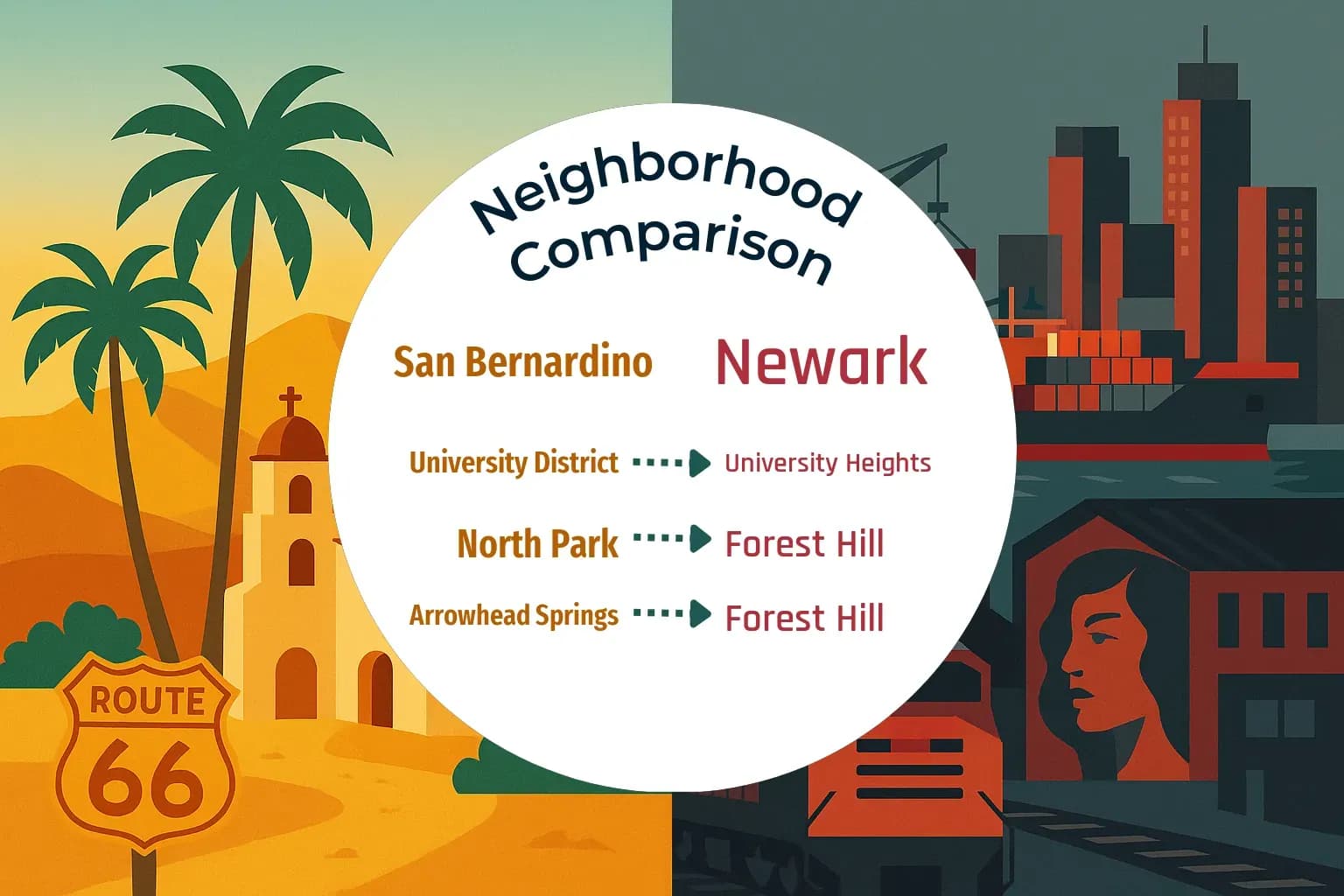 San Bernardino vs Newark Neighborhood Comparison