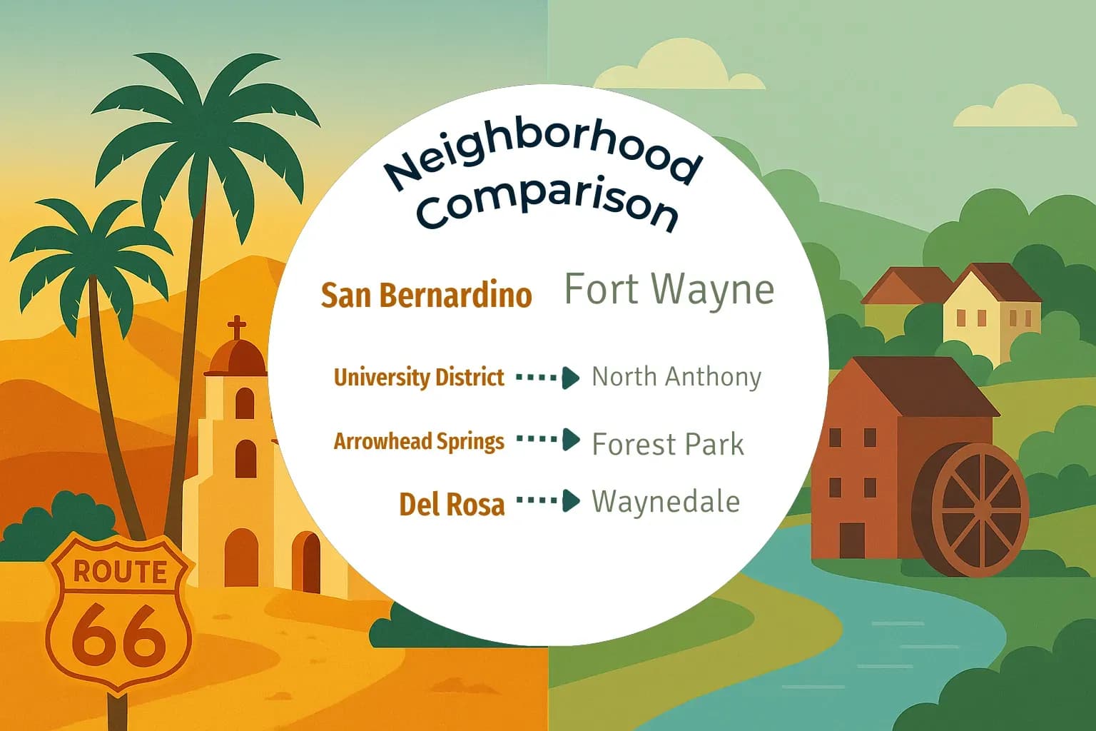 San Bernardino vs Fort Wayne Neighborhood Comparison