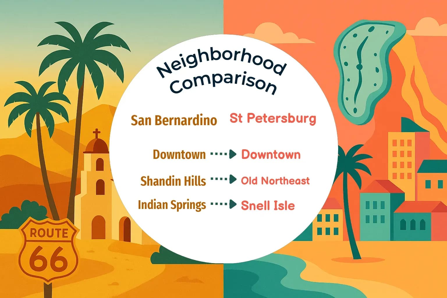 San Bernardino vs St. Petersburg Neighborhood Comparison