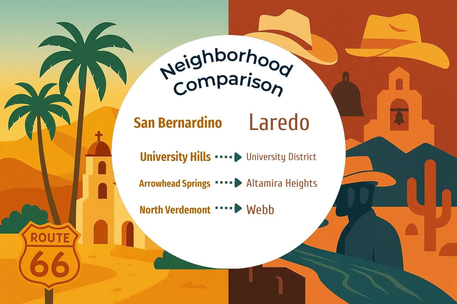 San Bernardino vs Laredo Neighborhood Comparison