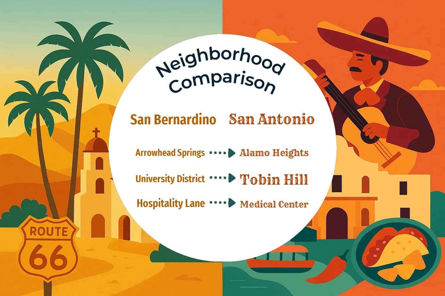 San Bernardino vs San Antonio Neighborhood Comparison