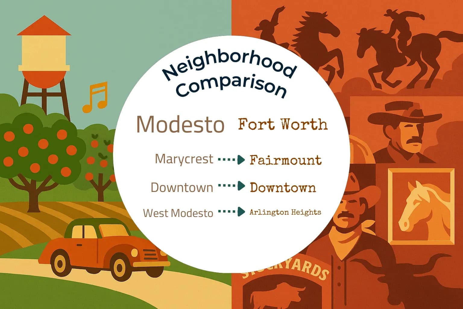 Modesto vs Fort Worth Neighborhood Comparison
