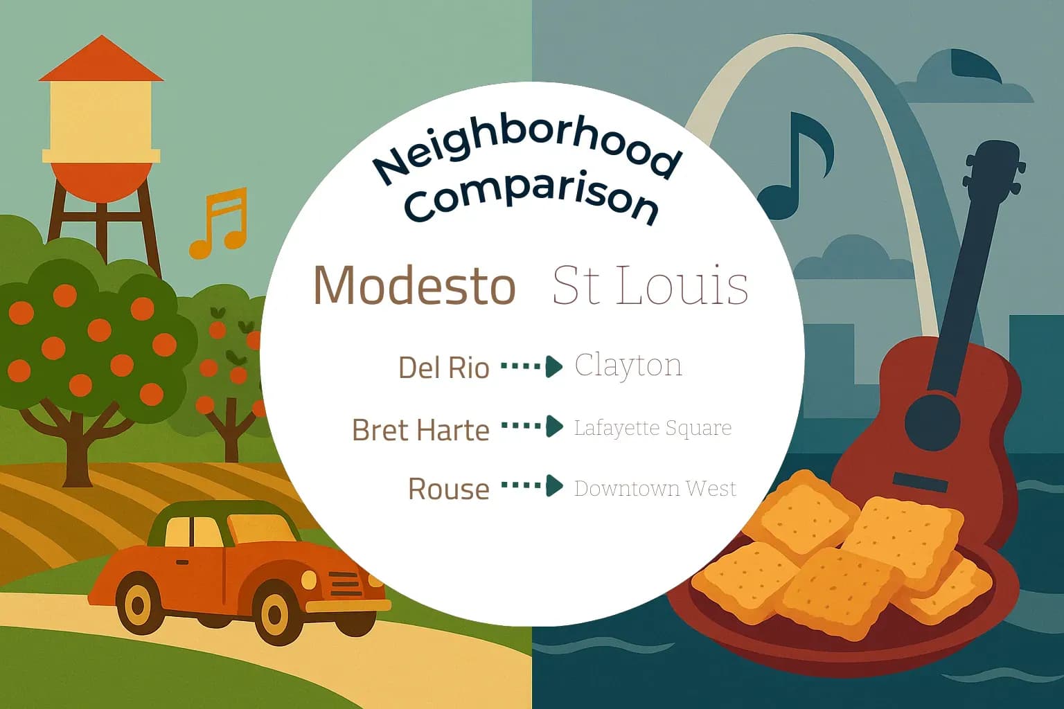 Modesto vs St. Louis Neighborhood Comparison