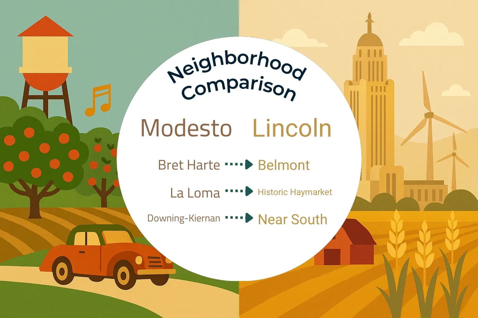 Modesto vs Lincoln Neighborhood Comparison