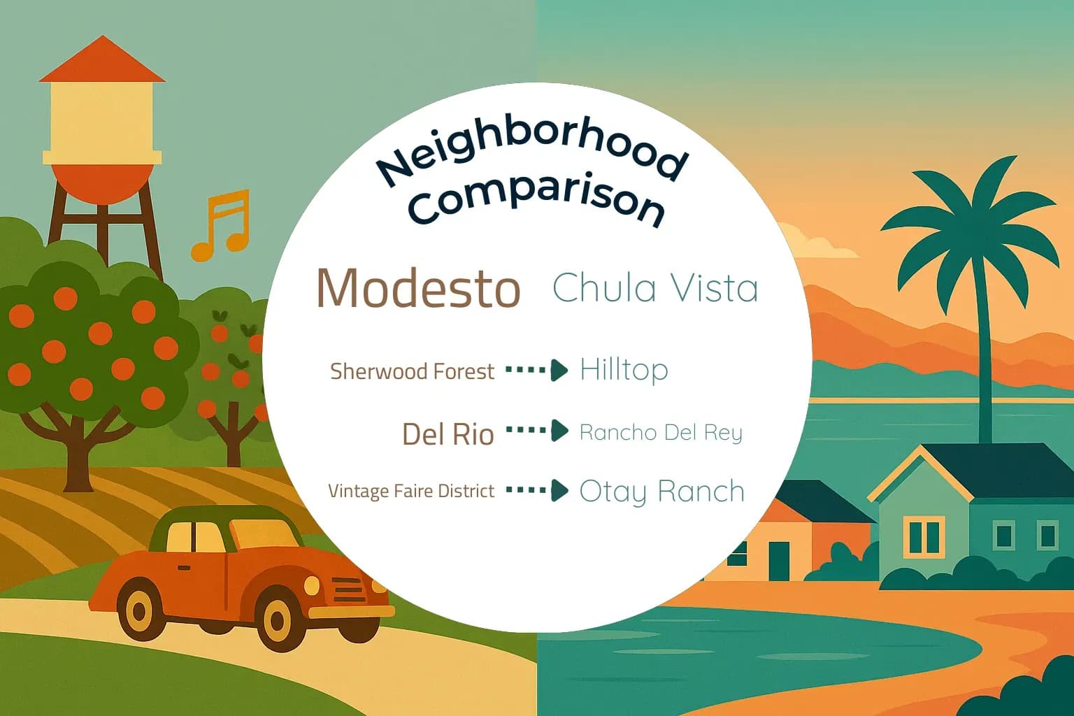 Modesto vs Chula Vista Neighborhood Comparison