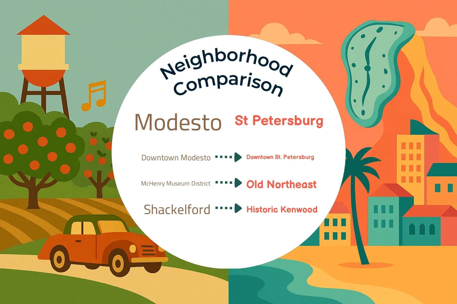 Modesto vs St. Petersburg Neighborhood Comparison