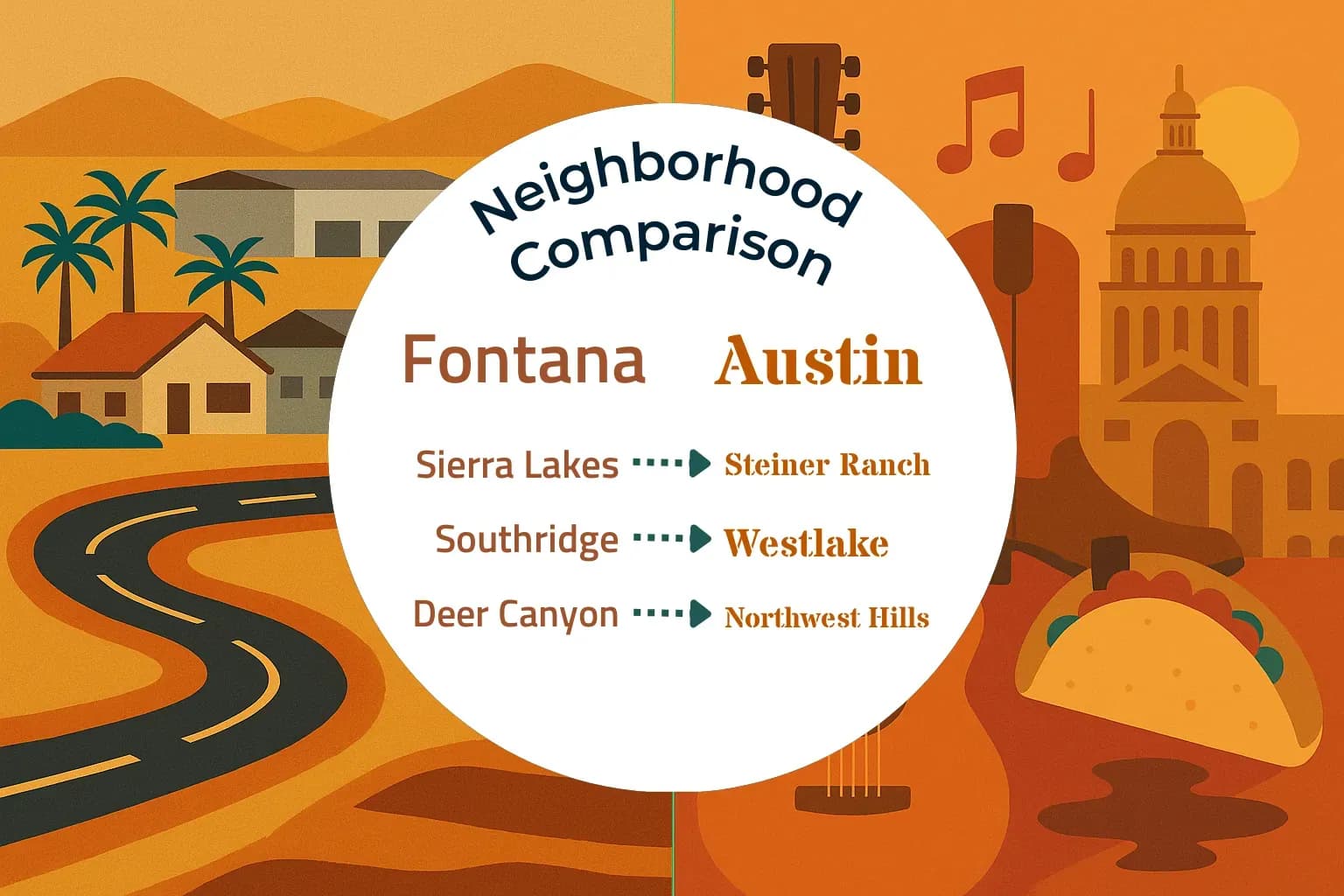 Fontana vs Austin Neighborhood Comparison