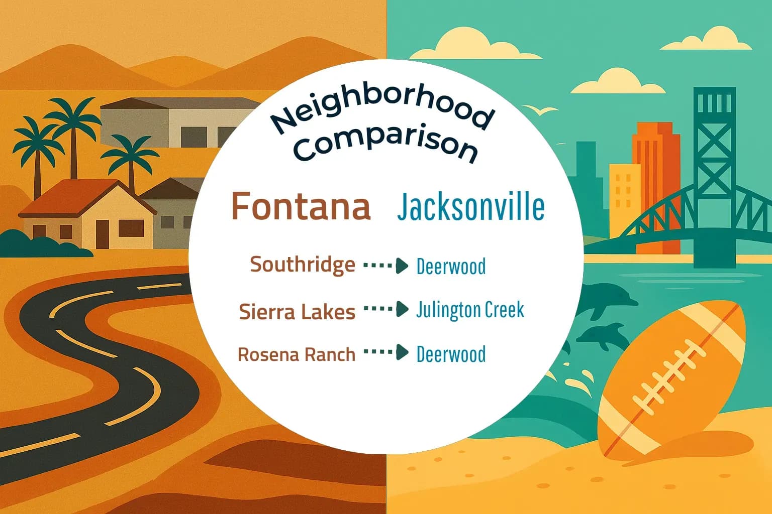 Fontana vs Jacksonville Neighborhood Comparison