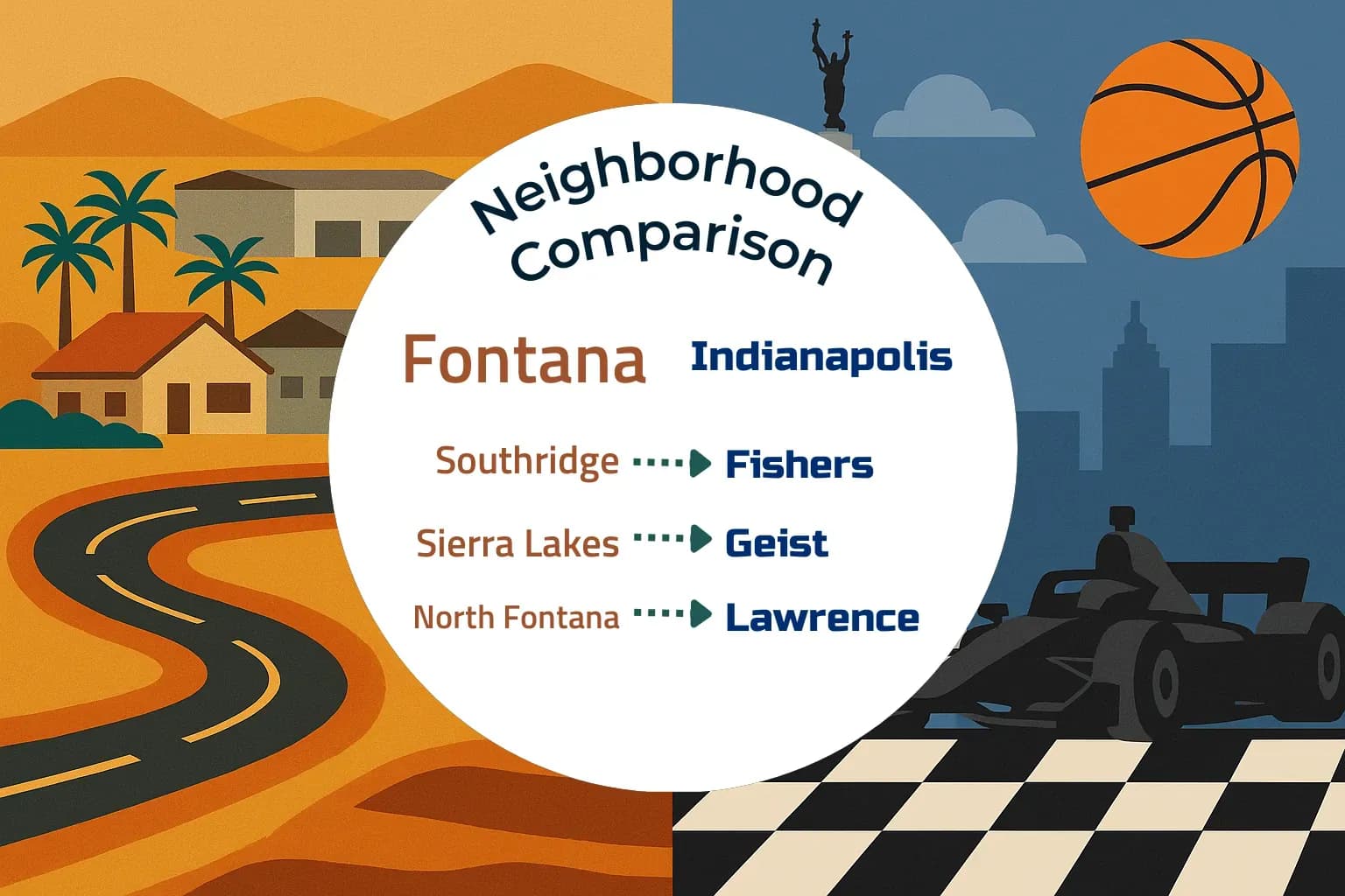 Fontana vs Indianapolis Neighborhood Comparison