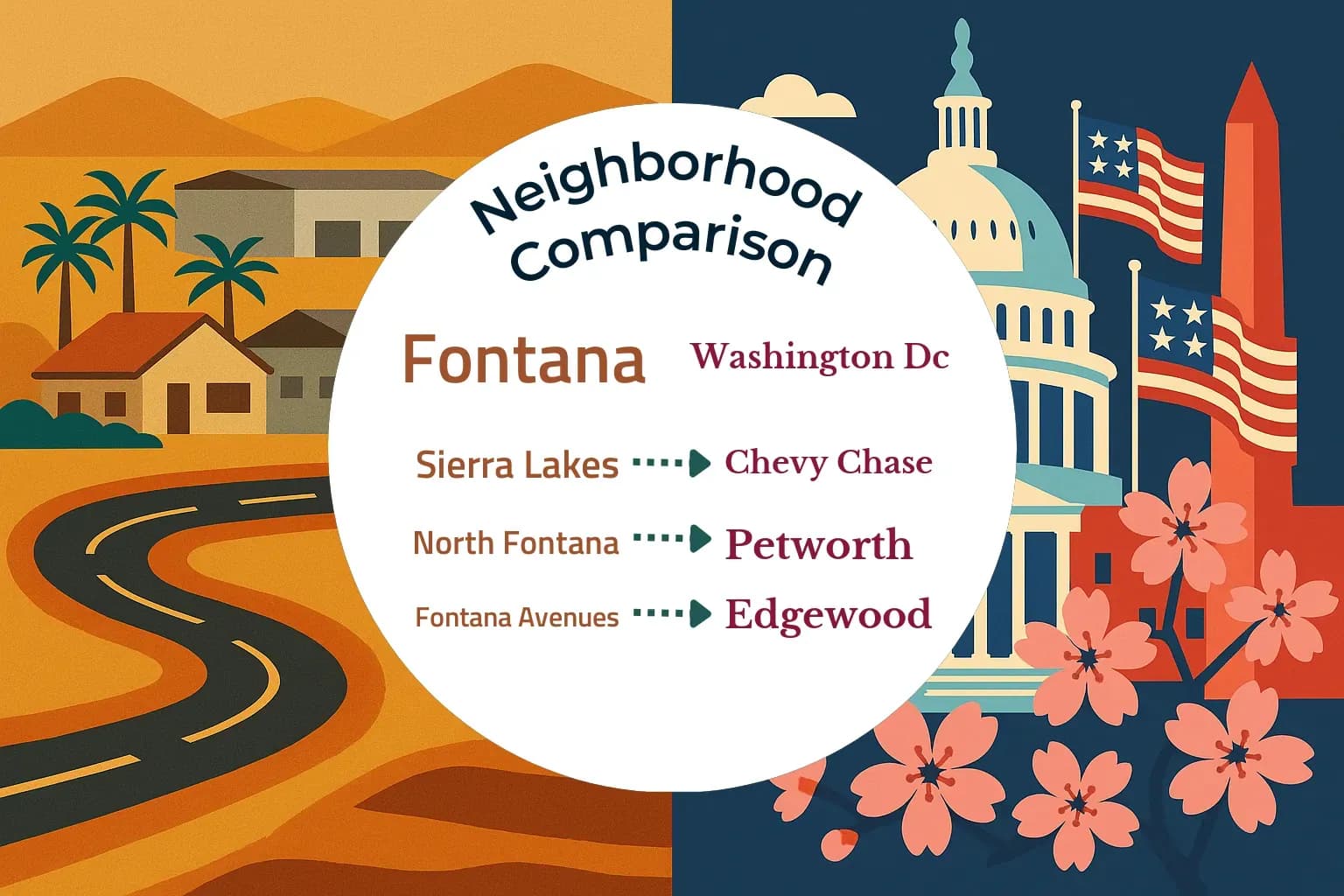 Fontana vs Washington DC Neighborhood Comparison