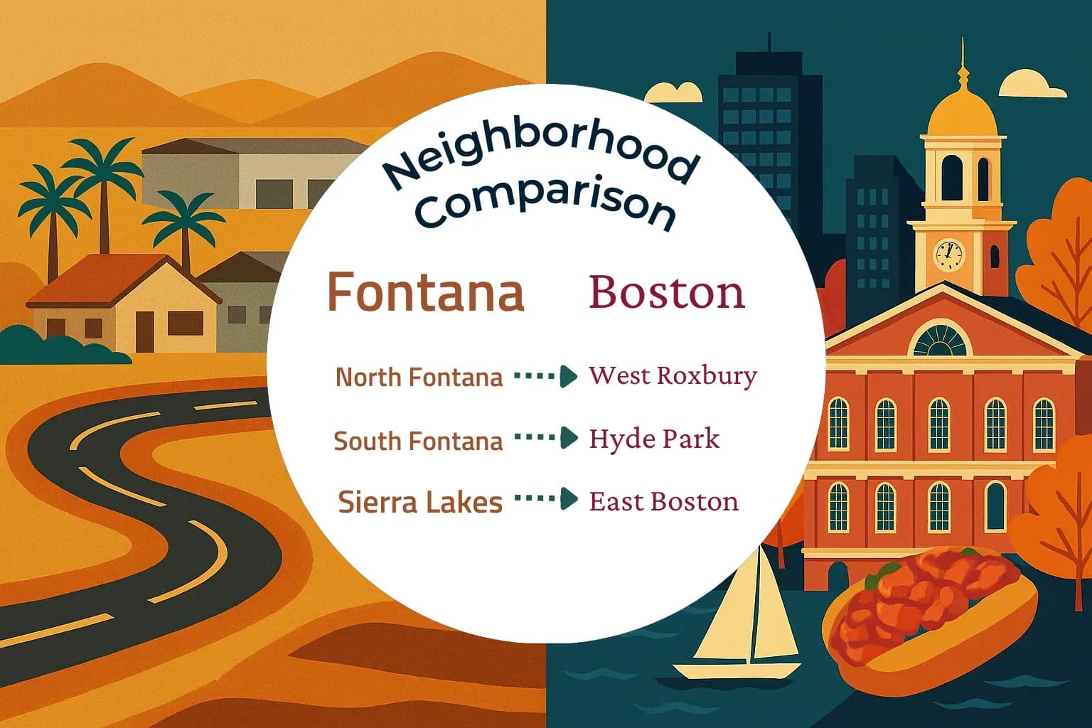 Fontana vs Boston Neighborhood Comparison