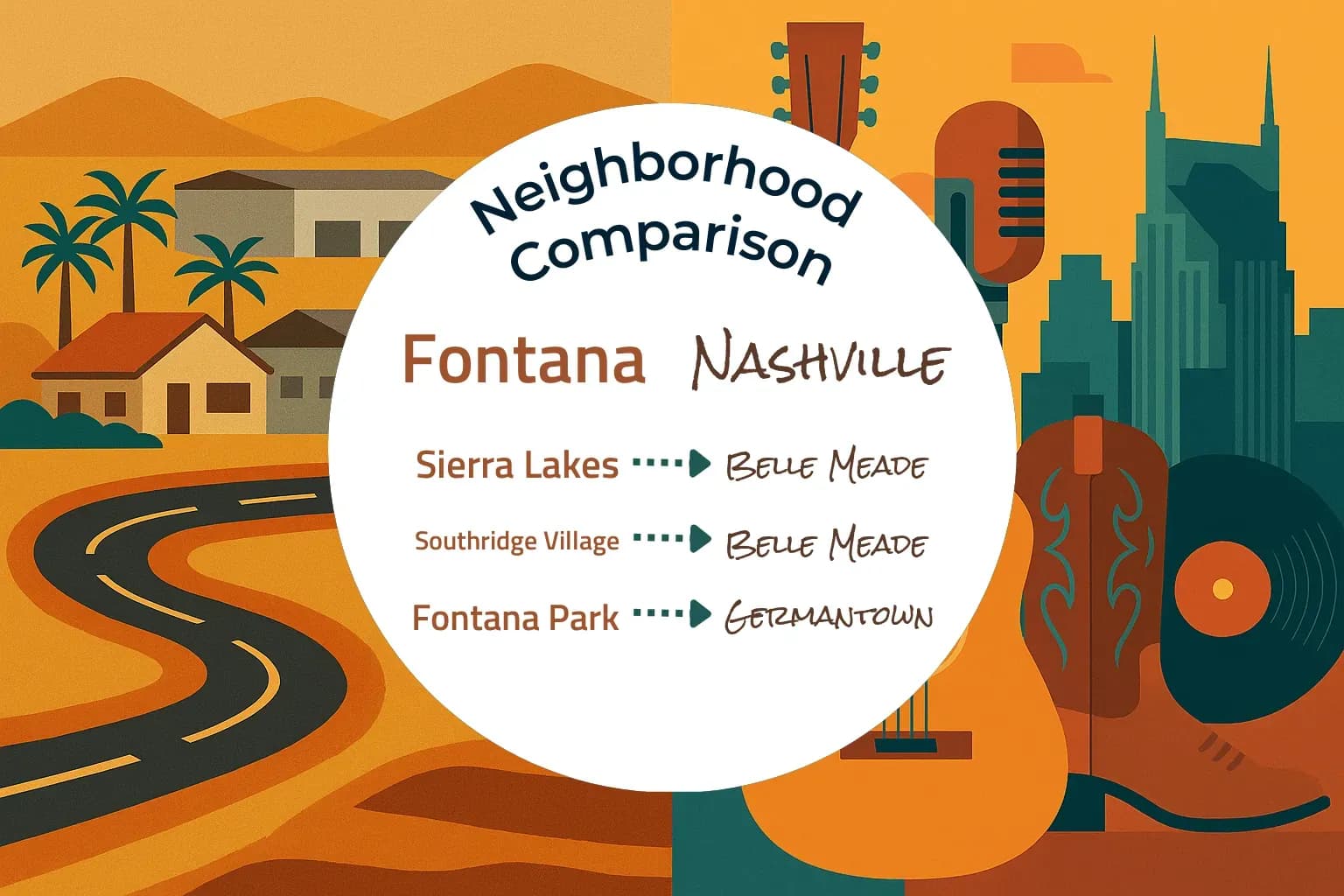 Fontana vs Nashville Neighborhood Comparison