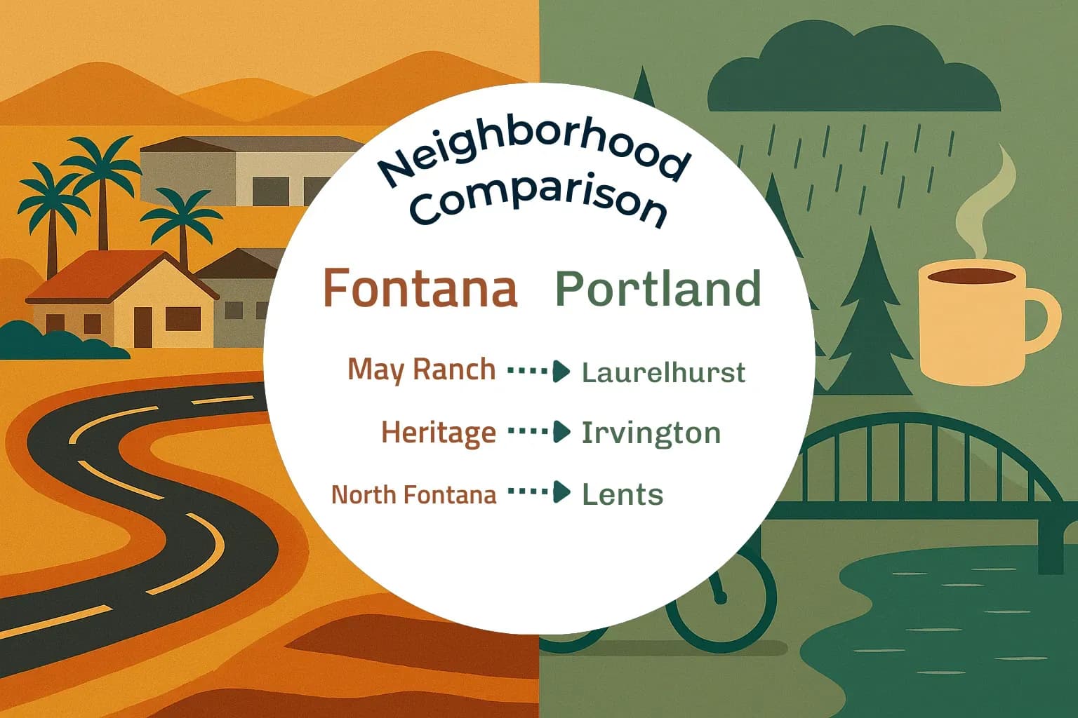Fontana vs Portland Neighborhood Comparison