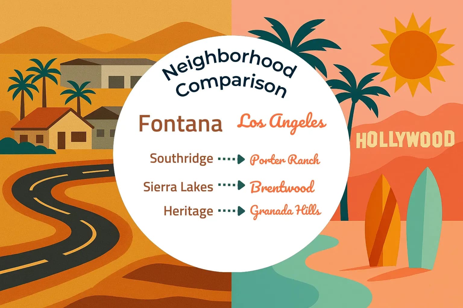 Fontana vs Los Angeles Neighborhood Comparison