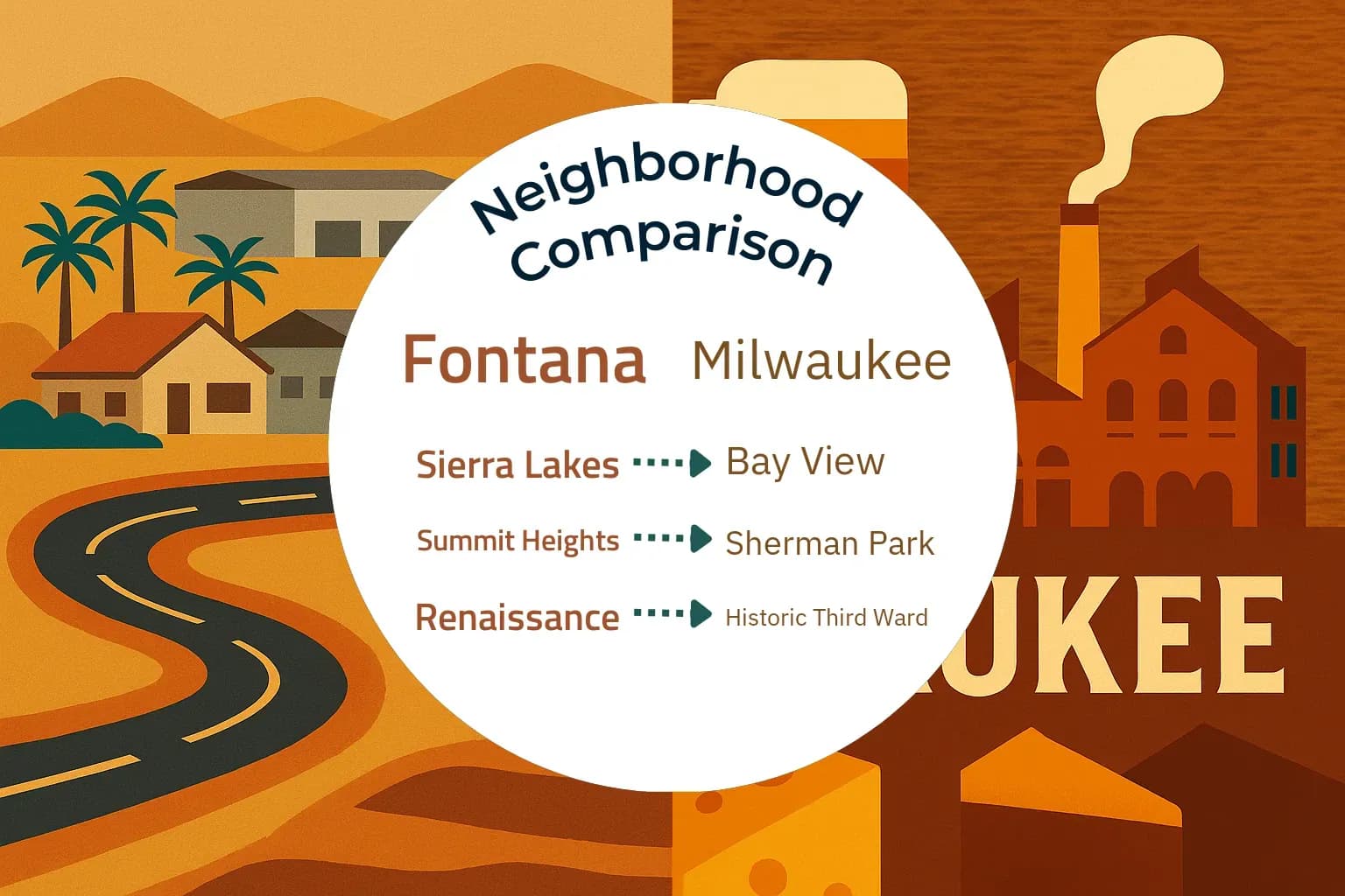 Fontana vs Milwaukee Neighborhood Comparison