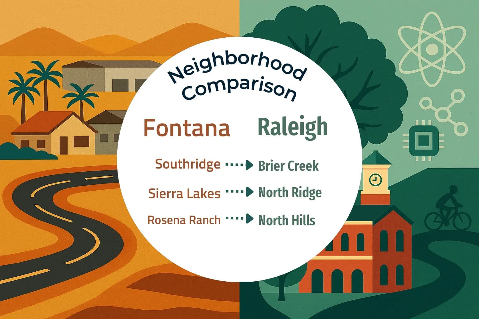 Fontana vs Raleigh Neighborhood Comparison
