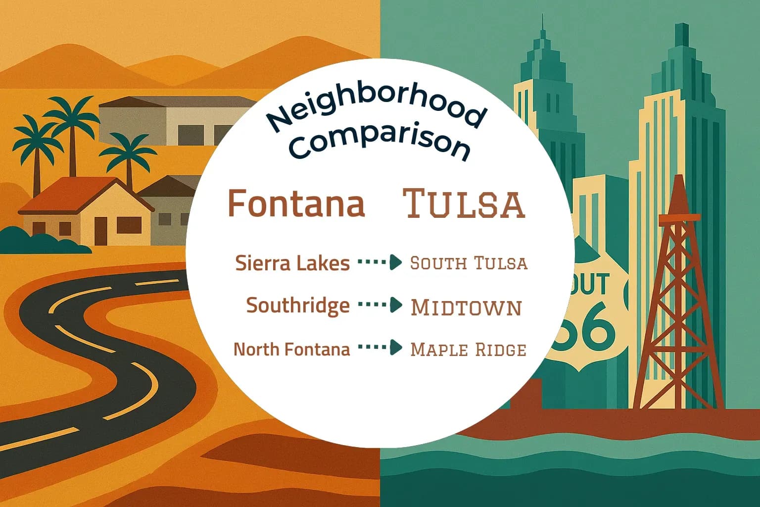 Fontana vs Tulsa Neighborhood Comparison