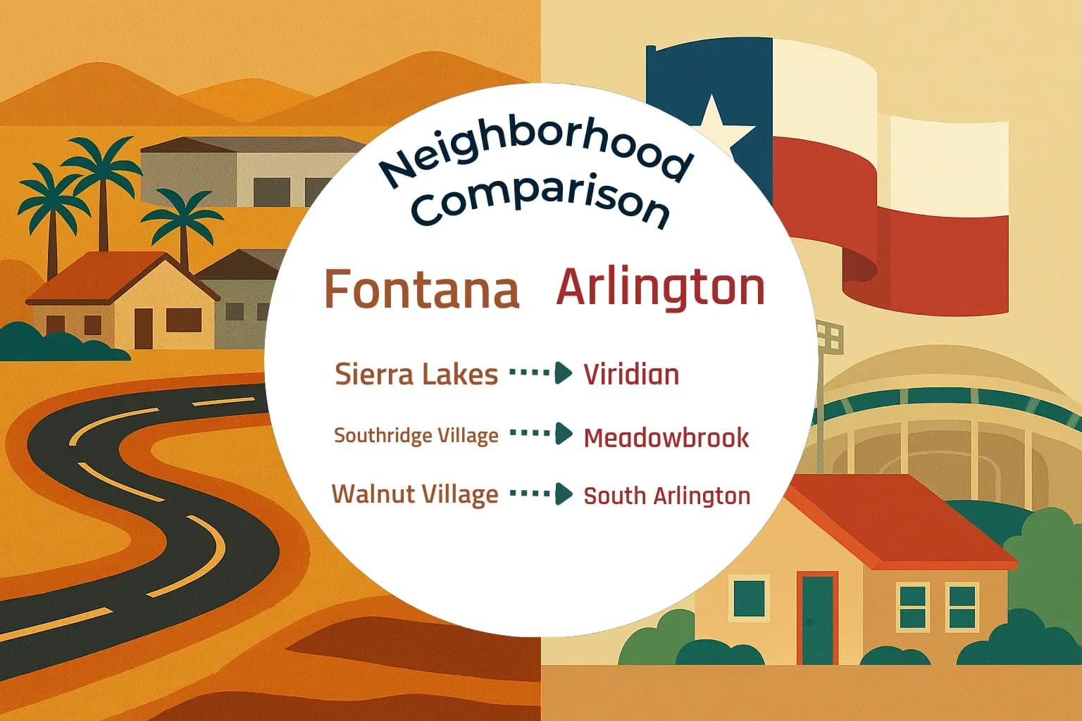 Fontana vs Arlington Neighborhood Comparison