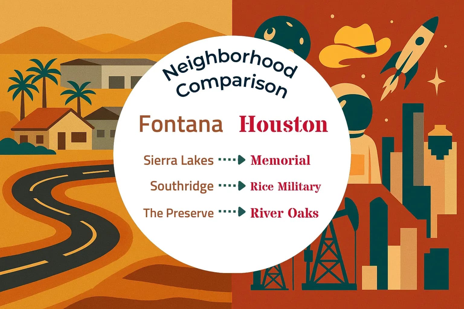 Fontana vs Houston Neighborhood Comparison
