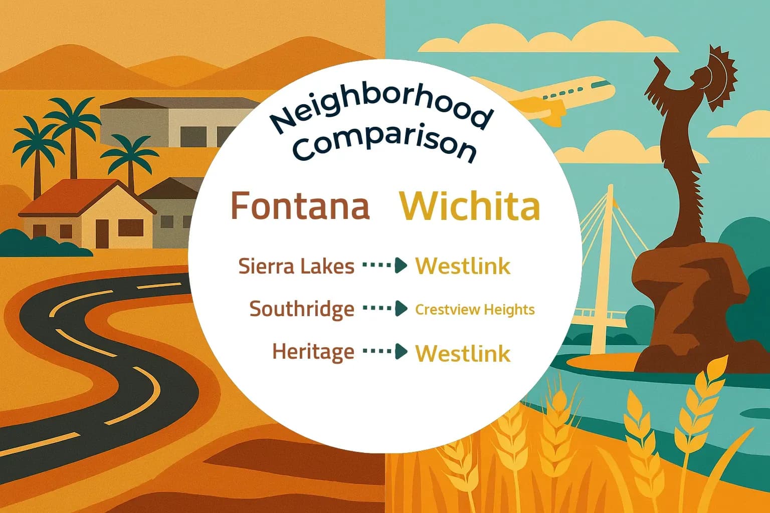 Fontana vs Wichita Neighborhood Comparison