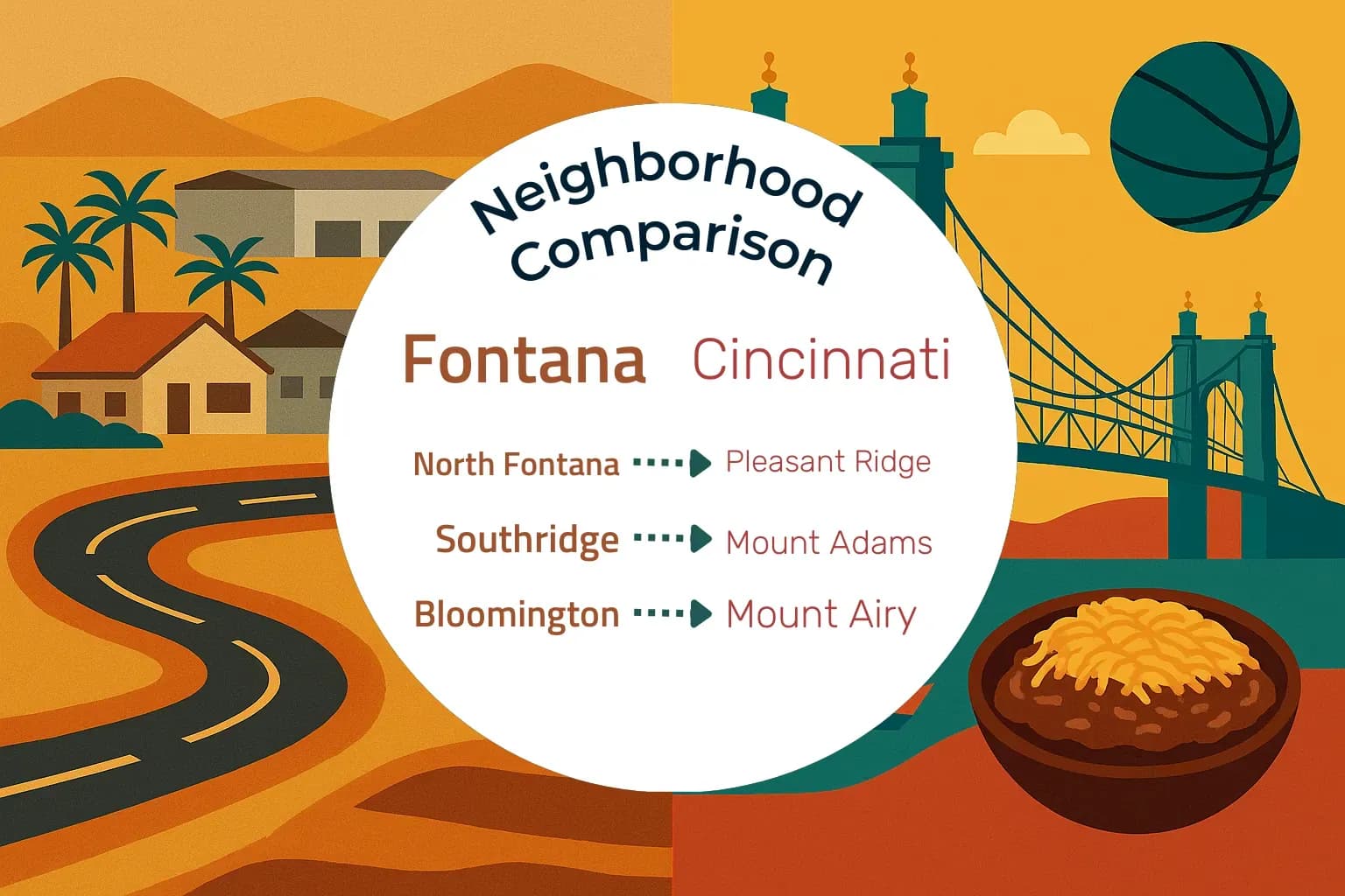 Fontana vs Cincinnati Neighborhood Comparison