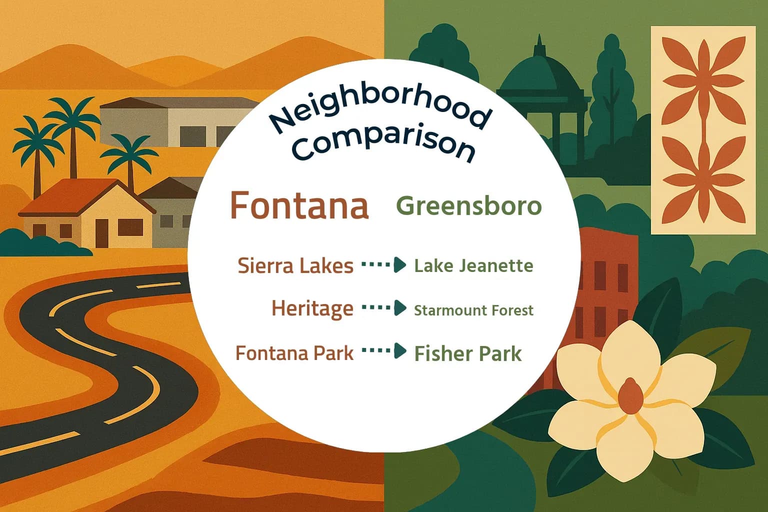 Fontana vs Greensboro Neighborhood Comparison