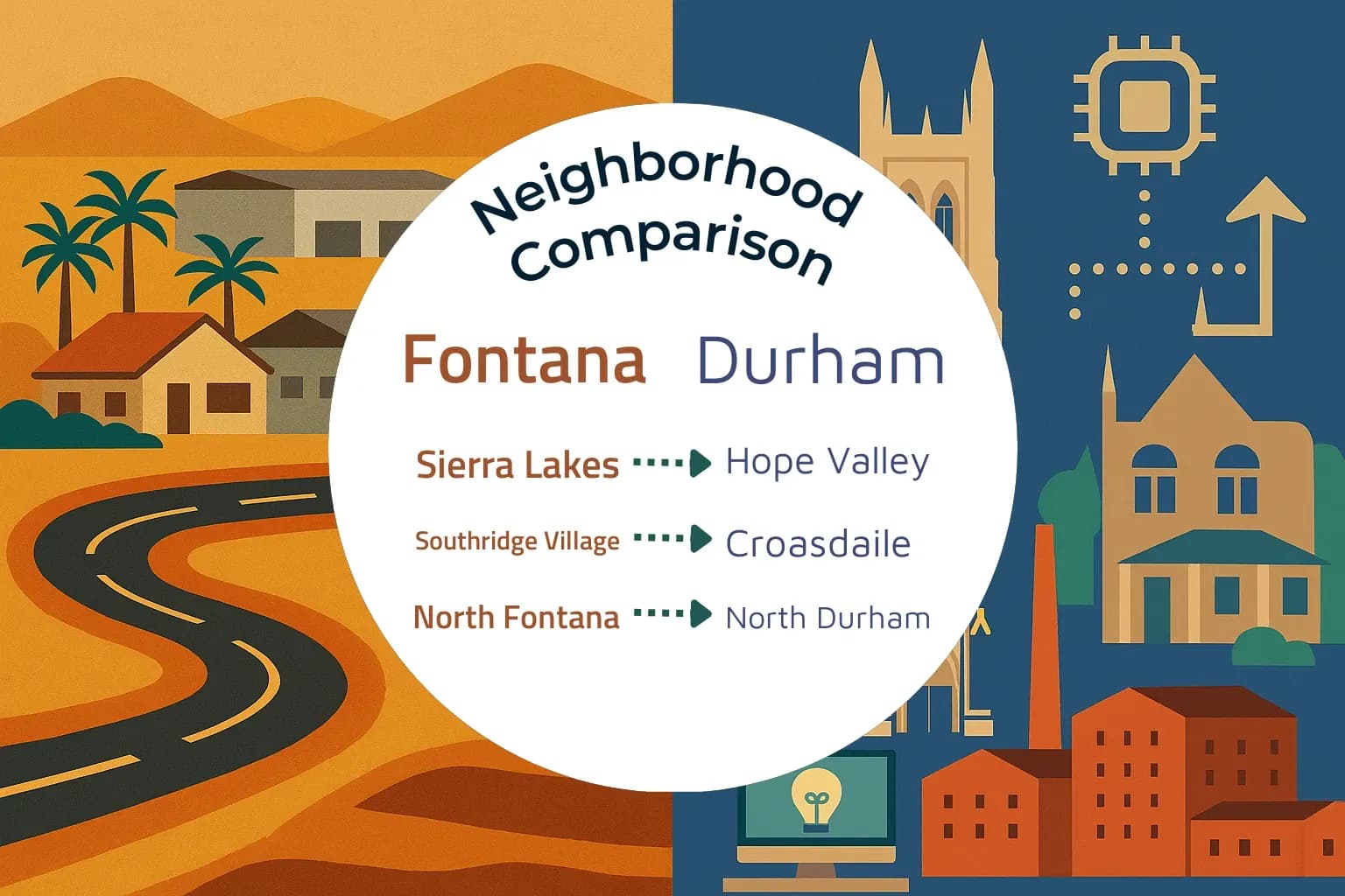 Fontana vs Durham Neighborhood Comparison