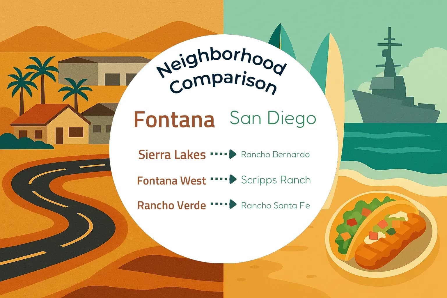 Fontana vs San Diego Neighborhood Comparison