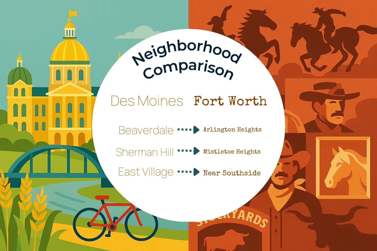 Des Moines vs Fort Worth Neighborhood Comparison