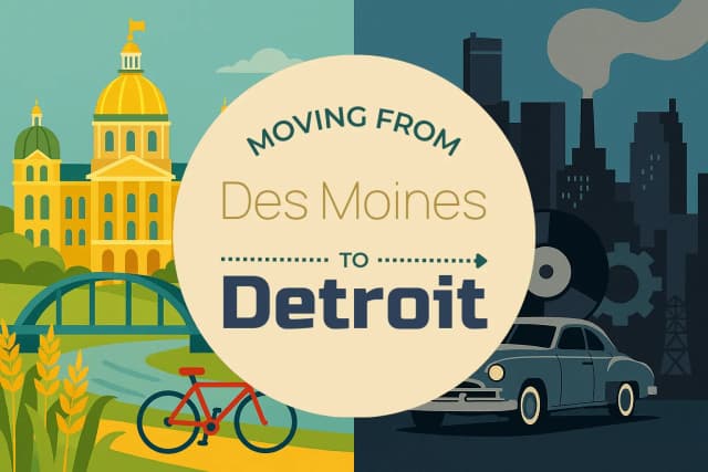 Moving from Des Moines to Detroit