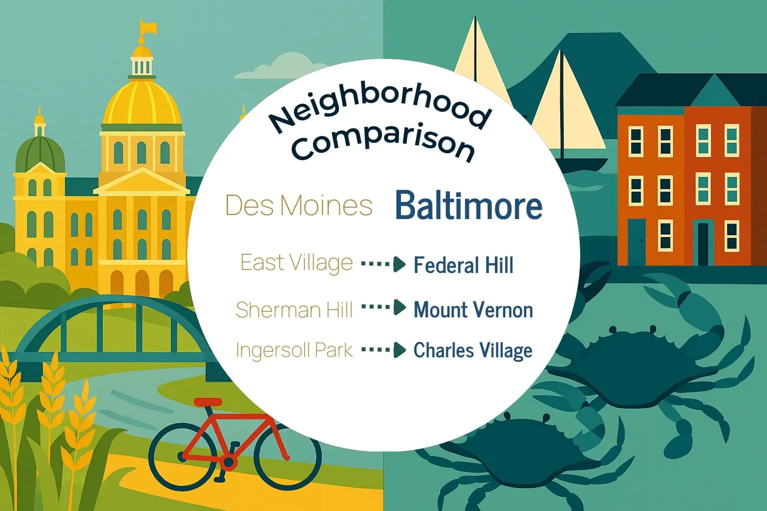 Des Moines vs Baltimore Neighborhood Comparison