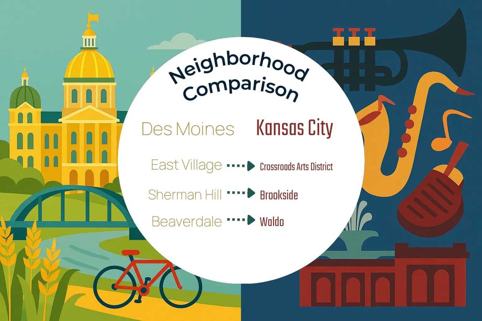 Des Moines vs Kansas City Neighborhood Comparison