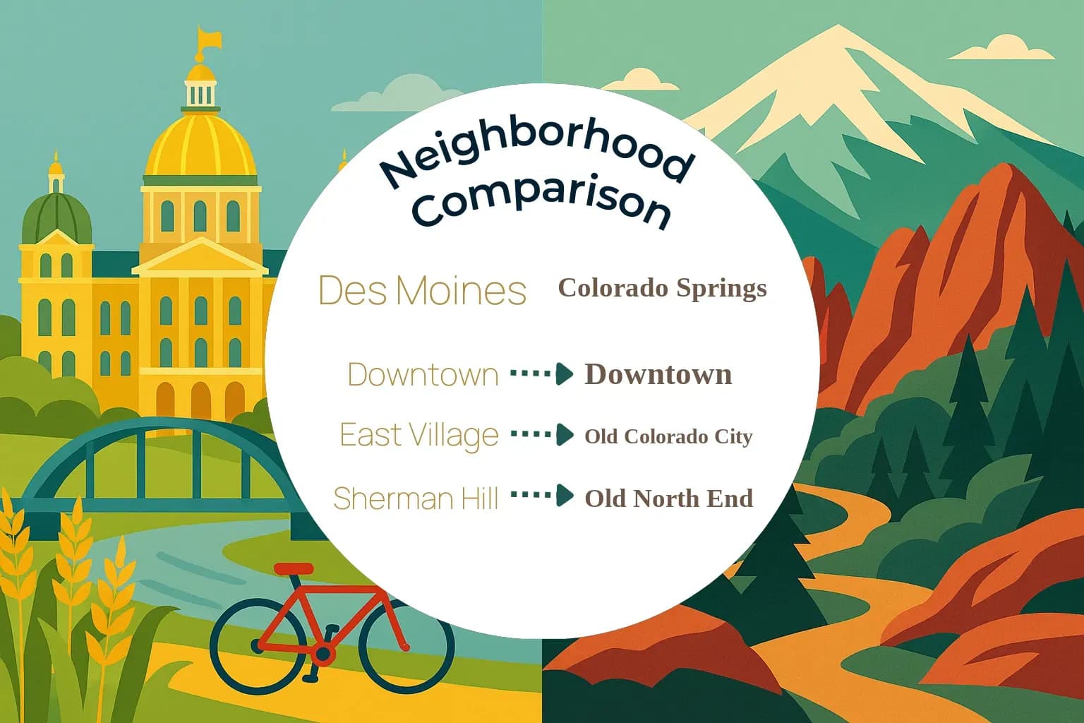 Des Moines vs Colorado Springs Neighborhood Comparison