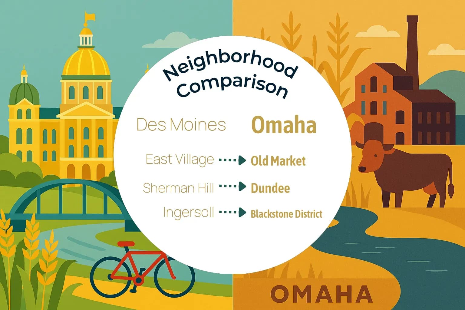 Des Moines vs Omaha Neighborhood Comparison
