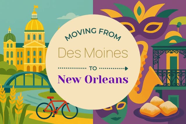 Moving from Des Moines to New Orleans