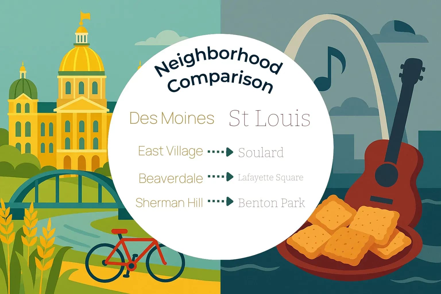 Des Moines vs St. Louis Neighborhood Comparison