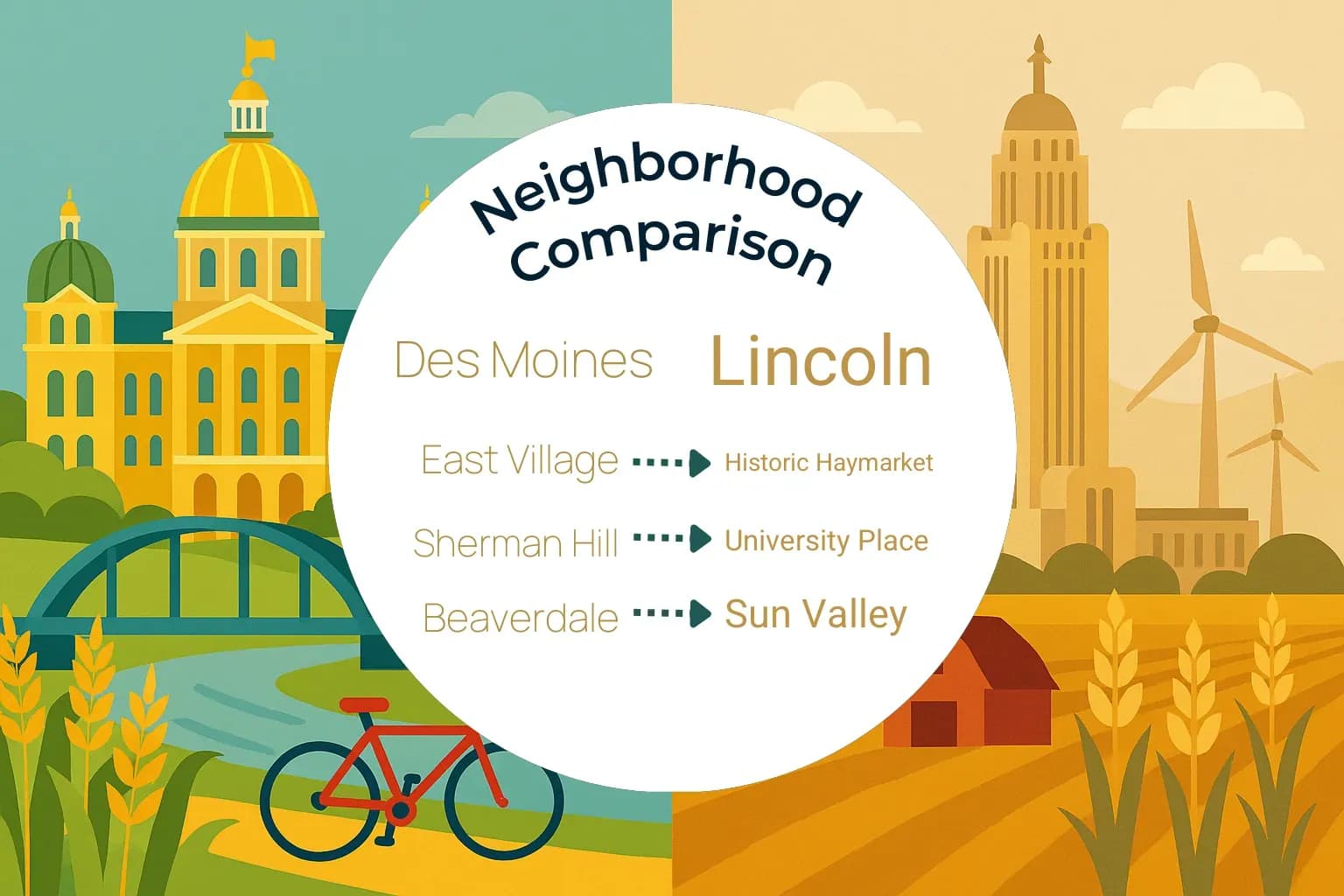 Des Moines vs Lincoln Neighborhood Comparison
