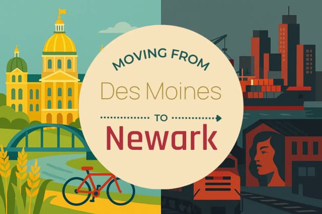 Moving from Des Moines to Newark