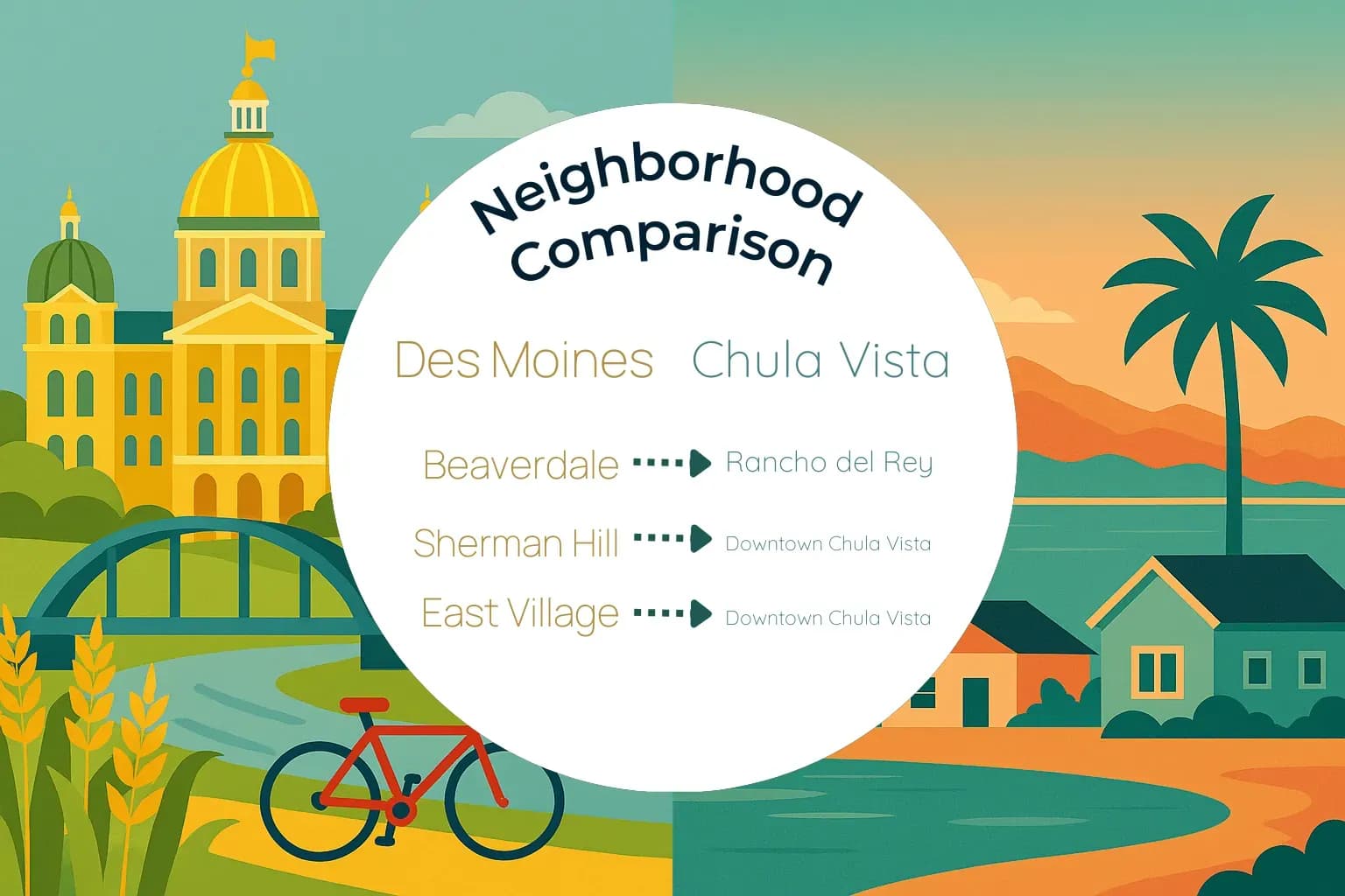 Des Moines vs Chula Vista Neighborhood Comparison