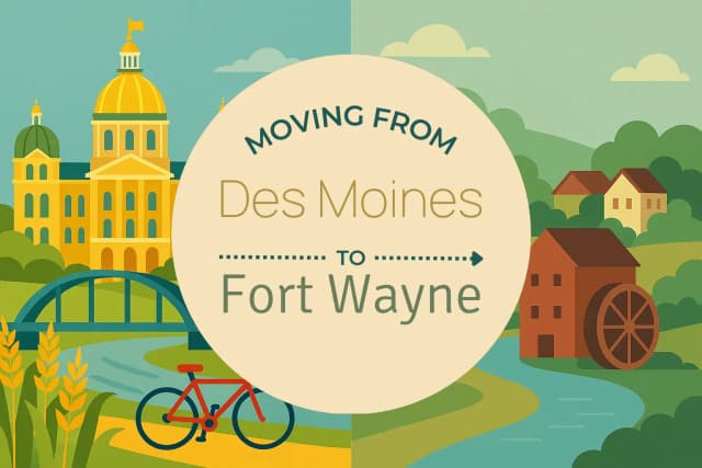 Moving from Des Moines to Fort Wayne