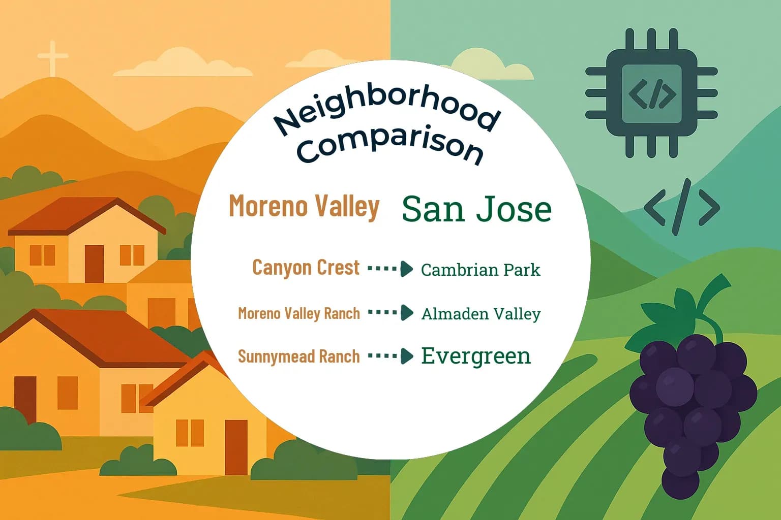 Moreno Valley vs San Jose Neighborhood Comparison