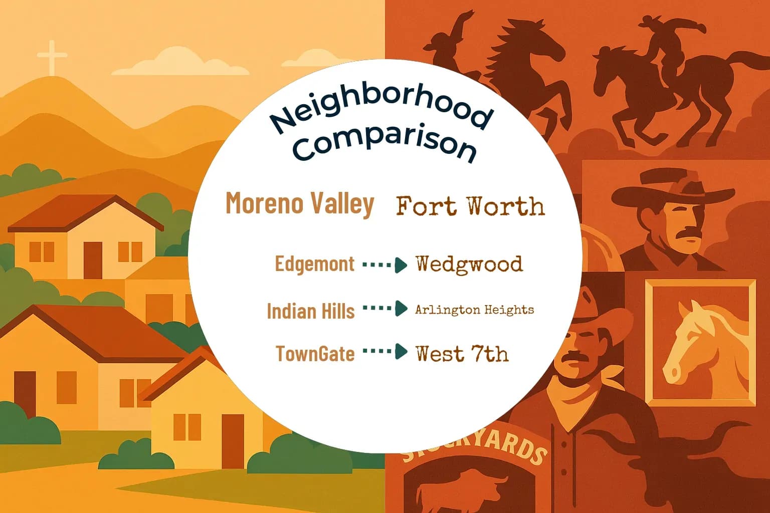 Moreno Valley vs Fort Worth Neighborhood Comparison
