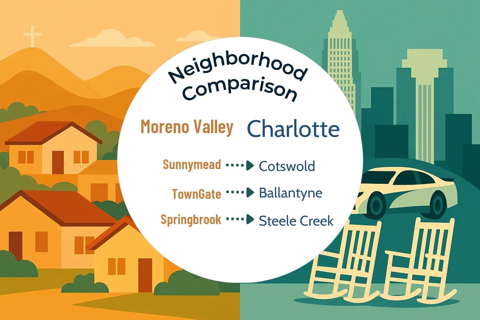 Moreno Valley vs Charlotte Neighborhood Comparison