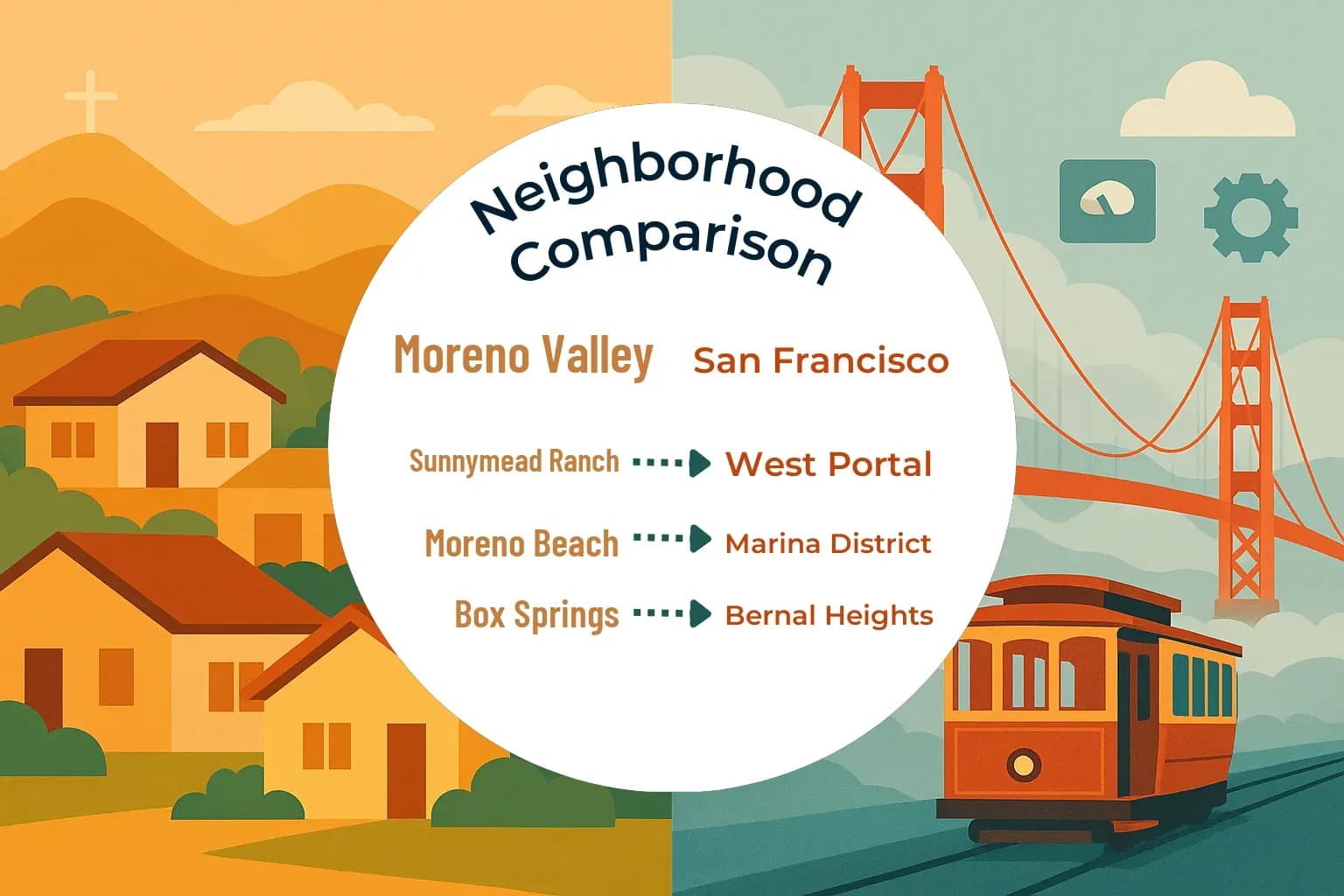 Moreno Valley vs San Francisco Neighborhood Comparison